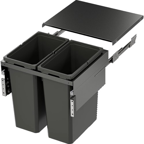 AFVALEMMER ENVI SPACE VAUTH-SAGEL CE kunststof grijs*min. H580xD480mm*KB600*