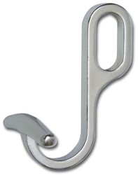 GARDEROBEHAAK SPECIAL CORBETTA CE zamac verchroomd        *voor 30x15mm*