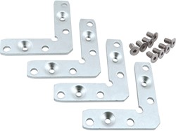 HOEKVERBINDERSET SMAL SCHÜCO CE verzinkt*4x hoek*8x M5x10mm D7991 A2