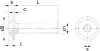 FLENSBOUT Iso7380 MEFF CE laag bolkop*inbus 2,5mm*-2