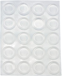 GLASPLAATBUFFERS ROND MEFF CE kunststof transparant*zelfklevend*BL-4*