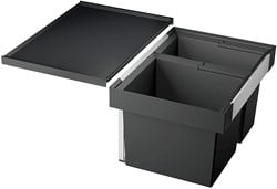 AFVALBAK serie FLEXON II BLANCO CE 562/568x370x400mm*1x19ltr*1x30ltr