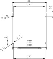 HANDDOEKDISPENCER ONE WAND PROOX CE rvs zwart gecoat*voor +/- 300-400 doekjes*-2
