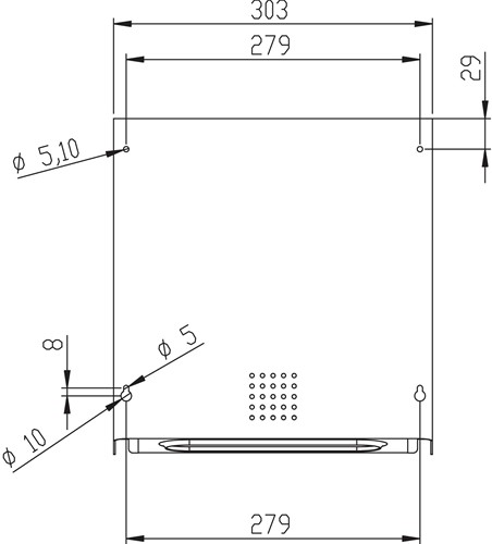 HANDDOEKDISPENCER ONE WAND PROOX CE rvs zwart gecoat*voor +/- 300-400 doekjes*-2