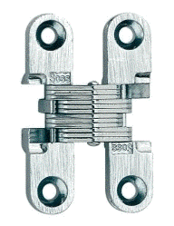 SCHARNIER ONZICHTBAAR SOSS CE zamac vernikkeld*lichte uitvoering