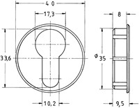 CILINDERROZET ROND   JUNIE CE inboor model ø35mm*vernikkeld-2