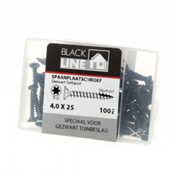 SPAANPLAATSCHROEF HCP-COAT BLACKLINE CE staal zwart gecoat*DeltaColl*kuipje  100stuks*