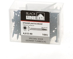 SPAANPLAATSCHROEF HCP-COAT BLACKLINE CE staal zwart gecoat*DeltaColl*kuipje  100stuks*