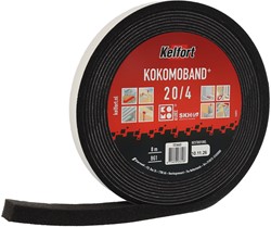 KOKOMOBAND 20/4 KOMO KELFORT CE zelfklevend*gecomprimeerd*zwart*B1*