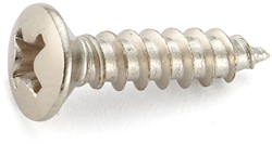 PLAATSCHROEF      LAMP CE staal vernikkeld*kopborend