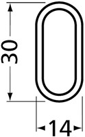 EINDSTEUN GARDELUX-I ZW HERMETA CE aluminium zwart*open      *voor 30x14mm-2