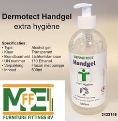 HANDCLEANGEL DROOG DERMOGEL CE *handen wassen zonder zeep/water*