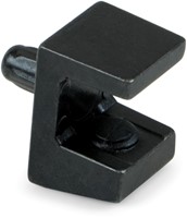 GLASPLAATDRAGER model EVO EMUCA CE zamac zwart*boren ø5mm*18,5x13,2mm