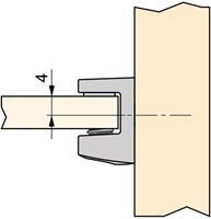 GLASPLAATDRAGER model EVO EMUCA CE zamac vernikkeld*opschroef*18,5x13,2mm-3