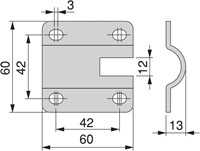 BEVESTIGINGSPLAAT STRONG EMUCA CE *galva*voor kastophanger  4347105*-2