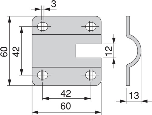 BEVESTIGINGSPLAAT STRONG EMUCA CE *galva*voor kastophanger  4347105*-2