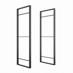 FRAMES voor WANDMEUBEL LADER EMUCA CE staal zwart gecoat*incl.bevestiging*z/planken*