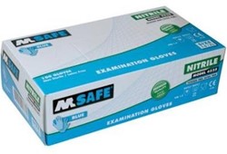 HANDSCHOENEN NITRILE M-SAFE CE disposable*ongepoederd*L/R*100st*