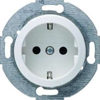 WANDCONTACTDOOS Serie 1930 BERKER CE kunststof wit   *Ral9010*rond*inbouw*IP20