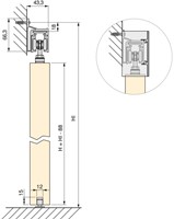 AFDEKPROFIEL FRONT RAILWAY  EMUCA CE alum geanodiseerd*opklik*(wandmontage)-3