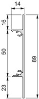 AFDEKPROFIEL FRONT RAILWAY  EMUCA CE alum geanodiseerd*opklik*(wandmontage)-2