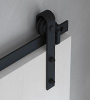 SCHUIFDEURBESLAG BARNDOOR EMUCA CE staal zwart gecoat*                    *max.100kg*-2