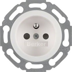 WANDCONTACTDOOS Serie 1930 BERKER CE kunststof witc  *R9010*rond*inbouw*Belgie