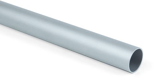 GARDEROBERAIL ROND EMUCA CE aluminium mat geanodiseerd*glad