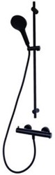 DOUCHETHERMOSTAAT BRONDBY BLUELABEL CE mat zwart*met glijstangset 90cm & slang 150cm*