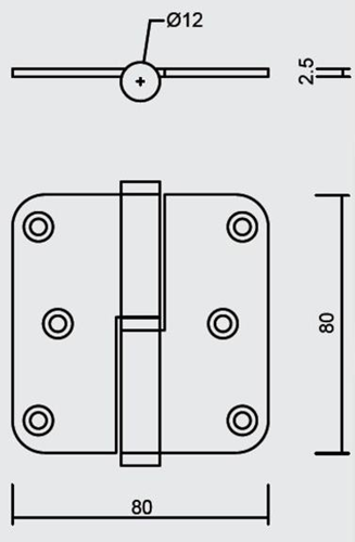 KOGELPAUMELLE Rvs304 CE HDD RS ronde hoek*inox plus*din-Rs*ø12mm-2