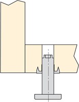HOOGTEVERSTELLER          EMUCA CE staal verzinkt*pootje ø23mm*met kap-3
