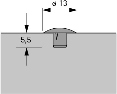 AFDEKKAPJE KUNSTSTOF HETTICH CE voor boordiameter ø5mm-2