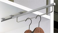 KLEDINGHANGER QUADRO HETTICH CE wit/staal vernikkeld*uittrekbaar*