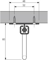 KLEDINGHANGER QUADRO HETTICH CE wit/staal vernikkeld*uittrekbaar*-2