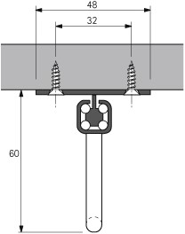 KLEDINGHANGER QUADRO HETTICH CE wit/staal vernikkeld*uittrekbaar*-2