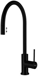KEUKENKRAAN AIRE EG  LORREINE CE rvs zwart gecoat*R-model*m/slangen