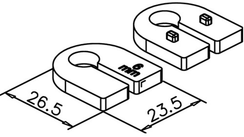 GLASRUBBER AMARENTIA G-FITTINGS CE rubber zwart*2 stuks per glasklem nodig-2