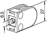 GLASKLEM model AMARENTIA G-FITTINGS CE zamac Messing design*plat  *zonder rubbers*-2