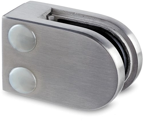 GLASKLEM model AMARENTIA G-FITTINGS CE Rvs Aisi304 Rvs design*plat  *zonder rubbers*