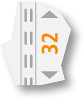WANDRAIL DUBBEL  ELEMENT CE wit Ral9003*voor dragers sys32*-3