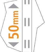WANDRAIL DUBBEL  ELEMENT CE wit Ral9003*voor dragers sys50*-3