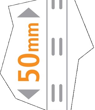 WANDRAIL DUBBEL  ELEMENT CE wit Ral9003*voor dragers sys50*-3