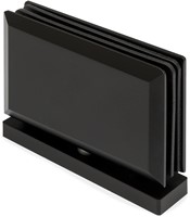 GLASDEURSCHARNIER R/L MEFF CE zwart design*rvs materiaal*