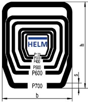 LOOPRAIL 300KG GEEL    HELM 400 staal gebichromatiseerd *6000mm*-2