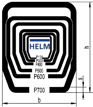 LOOPRAIL 300KG GEEL    HELM 400 staal gebichromatiseerd *6000mm*-2