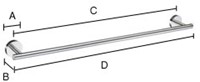 HANDDOEKHOUDER HOME SMEDBO CE messing chroomd*gepolijst*hoh 606mm-2