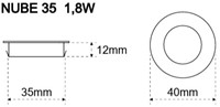 INBOUWSPOT LED DUALCOLOR  L&S CE 3000/4000K* 90lum*boren ø35mm*24V-2