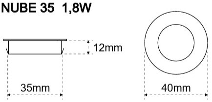 INBOUWSPOT LED DUALCOLOR  L&S CE 3000/4000K* 90lum*boren ø35mm*24V-2