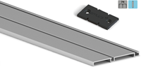 ONDERPROFIEL PLACARD 74 EMUCA CE aluminium wit gecoat       *groove clip*
