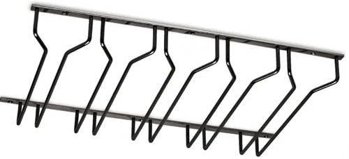 GLAZENHOUDER SHARDY G-FITTINGS CE rvs zwart design*opschroef*